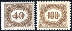 1900, Ziffer, 12 Werte (ANK 22-33 / 350,-)