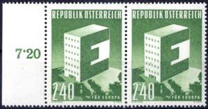 1959, Europamarke mit Plattenfehler im Paar, ... 