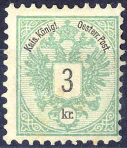 1883, 3 Kreuzer in LZ 10 1/2, gefalzt, ANK ... 