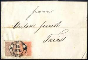 LIENZ 1858, 15 Kreuzer Brief aus Lienz ... 