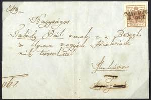 CASCHAU2 1850 , 6 Kreuzer Brief mit ... 