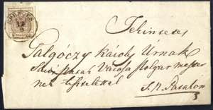EPERJES 1850 , 6 Kreuzer Brief mit ... 