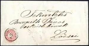 KIRCHDRAUF 1863/64, 5 Kreuzer Brief mit ... 