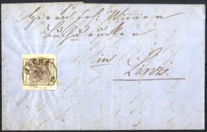 Ischl 1856, 6 Kreuzer Brief aus Ischl ... 