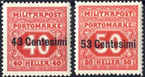 1918, Segnatasse, serie completa sette ... 