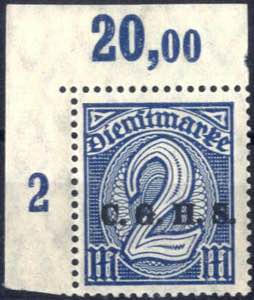 1920, Dienstmarken Mi. 8-20, 13 postfrische ... 