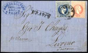 Brody 17.4.1874, Brief mit 5 und 10 Kreuzer ... 