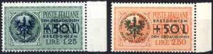 1944, Eilpostmarken von Italien mit Aufdruck ... 