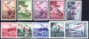 1941, Flugpostmarken von Jugoslawien mit ... 