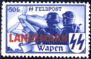 1944, mit Aufdruck Langemark in rot, ... 