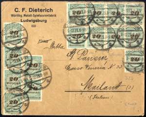 1923, Brief von Ludwigsburg vom 3.12. nach ... 