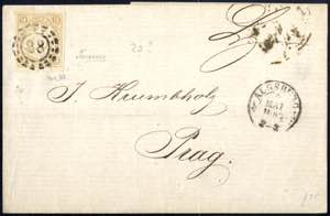 1867/68, Brief von Augsburg nach Prag ... 