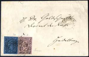 1855/56, Brief von Dresden nach Heidelberg ... 