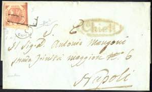 1858, lettera da Chieti per Napoli ... 