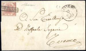 1859, lettera da Catignano per Teramo ... 