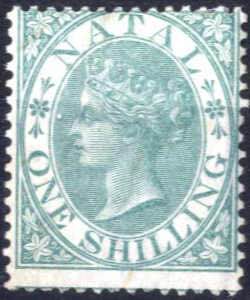1867, Königin Viktoria, 1 Sh grün, Wz. 2 ... 