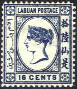 1879, Königin Viktoria, 16 C blau, Wz. 1 ... 