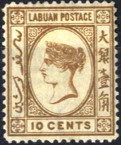1880, Königin Viktoria, 10 C braun, Wz. 2 ... 