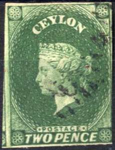 1857, Königin Viktoria, 2 P dunkelgrün, ... 