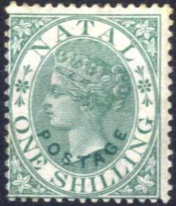 1870, Königin Viktoria, 1 Sh grün mit ... 