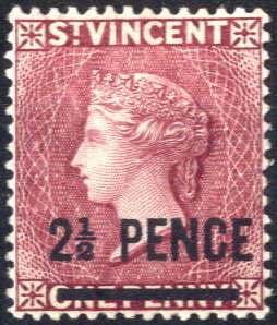 1882/92, Königin Viktoria, 2½ d auf 1 P ... 