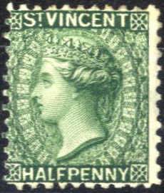1882/92, Königin Viktoria, ½ grün, Wz. 2 ... 