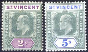 1902, König Edward VII, komplette Serie 9 ... 