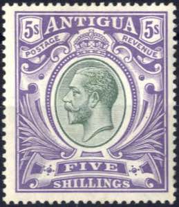 1913, König Edward VII, 5 Sh violett/grün, ... 