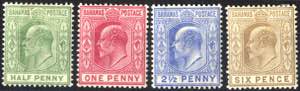 1906/11, König Edward VII, komplette Serie ... 