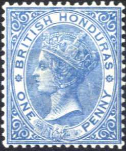 1882/87, Königin Viktoria, 1 P blau, gez. ... 