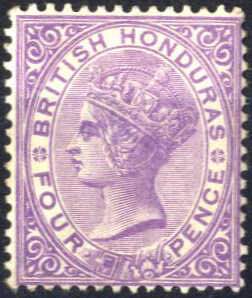 1882/87, Königin Viktoria, 4 P violett, ... 