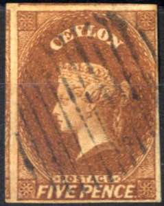 1857/59, Königin Viktoria, 5 P braun, ... 