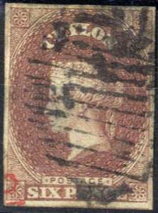 1857/59, Königin Viktoria, 6 P ... 