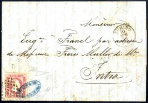 1853, lettera da Torino del 10.4 per Intra, ... 