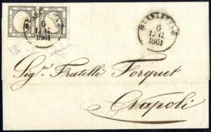 1861, lettera da Barletta il 6.7. affrancata ... 