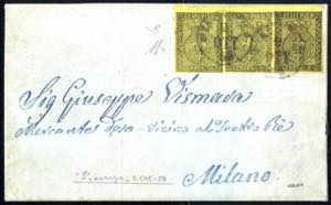 1858, lettera da Piacenza del 2.10. per ... 
