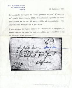 1835, lettera da Torino il 7.4 per ... 