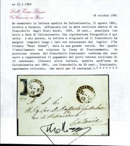 1861, Lettera da Caltanissetta del ... 