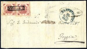 Viesti, lettera del 12.6.1860 per Foggia ... 