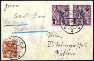 1924, Flugpostbrief vom 6.XI. von Prag nach ... 