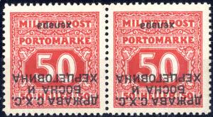 1919, Portomarken von Bosnien in Paaren mit ... 