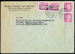 1945, Grazer Aushilfsausgabe, Brief mit 2 ... 