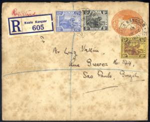 1935, eingeschriebener Ganzsachen-Brief 4 C. ... 
