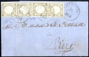 1861, lettera del 24.7.1861 da Otranto a ... 