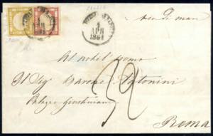 1861, lettera del 1.4.1861 da Napoli via di ... 