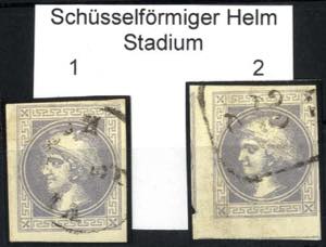 1867, Steckkarte mit 2 Werten der 1 Kr. ... 