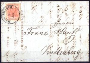 Hohenmauth. 8.Juli 1851, 3 Kreuzerbrief ... 
