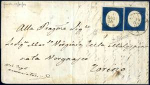 1854, lettera da Genova il 19.12 per Torino ... 