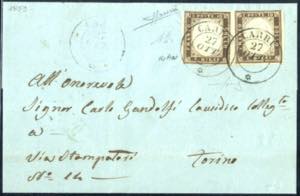 1859, lettera da Carrù (Punti 10) il 27.10 ... 