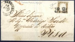 1861, lettera da Marciana Marina il 19.12 ... 